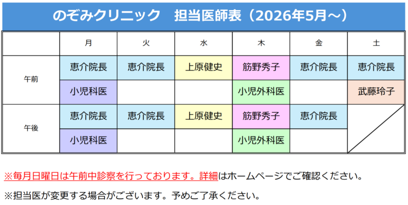 土曜日診療体制変更のお知らせのアイキャッチ画像